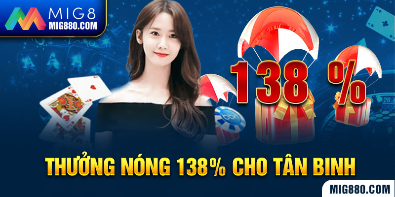 Bạn sẽ nhận được quà tặng là 138% giá trị thẻ nạp